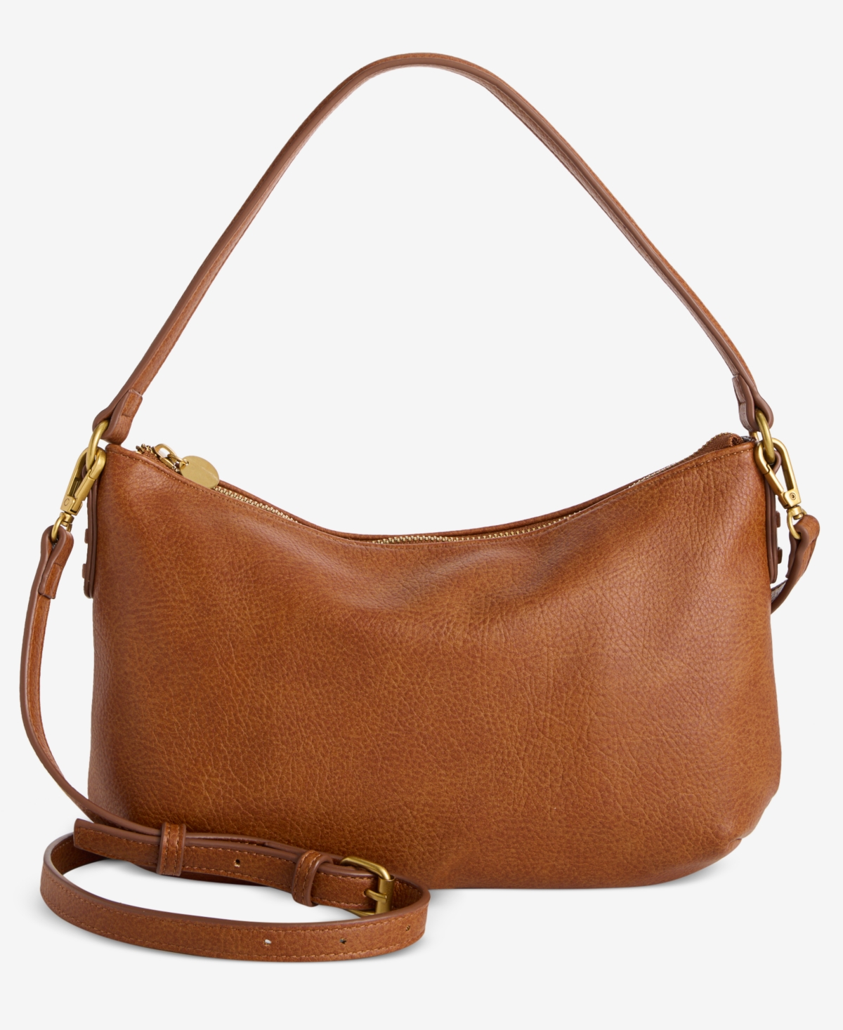 Medium Zippered Shoulder Bag, Exclusively at Macy's - Tortoise Shell