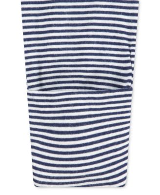 Baby Boy or Girl Viscose Striped Footed Coverall 