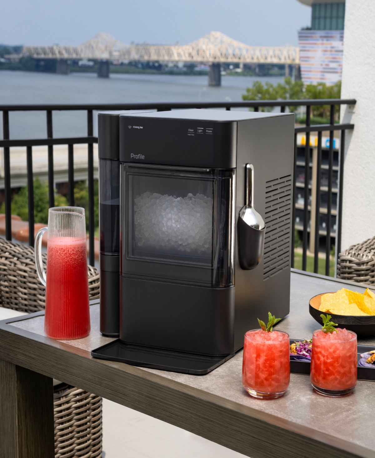Ge Appliances Profile Opal 2.0 Ultra Nugget Ice Maker In Carbon Black