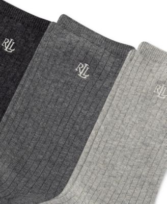 Women's 3-Pk. Classic Rib Trouser Socks