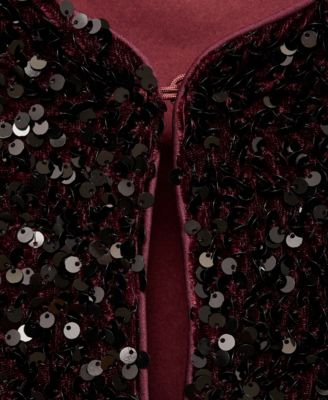 burgundy lace dress with sleeves Round Neck Long Sleeves Burgundy Lace Prom Dresses, Long Sleeves Burgu –  jbydress main image 1