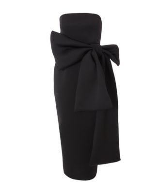 Women's Strapless Bow Detail Maxi Dress
