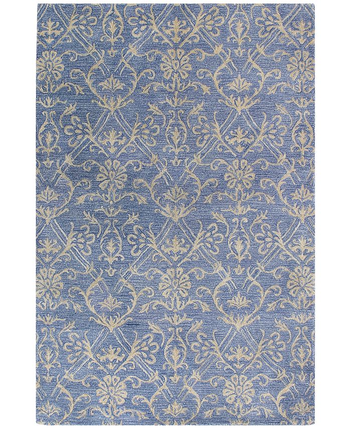 Macy's Fine Rug Gallery Orleans Elysian Denim 8'6" x 11'6" Area Rug