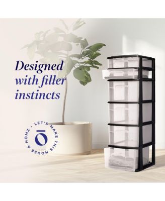 6-Drawer Plastic Bedroom & Closet Organizer Storage