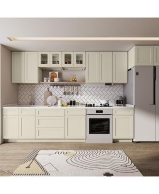 Kitchen Sink Base Cabinet, Unassembled Cabinet with Adjustable Shelves without Top