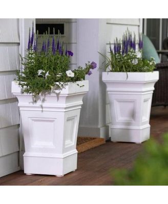 Set of 2 - 24 inch High Self Watering Planter Box in Plastic Resin