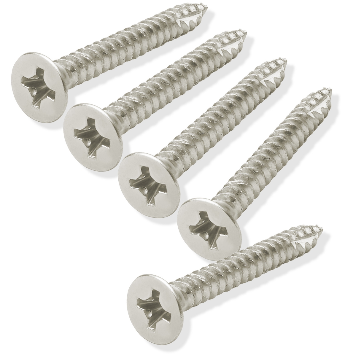 Black Wood Screws #9 x 1-1/2 Inch for Door Hinges - 25 pack - Chrome