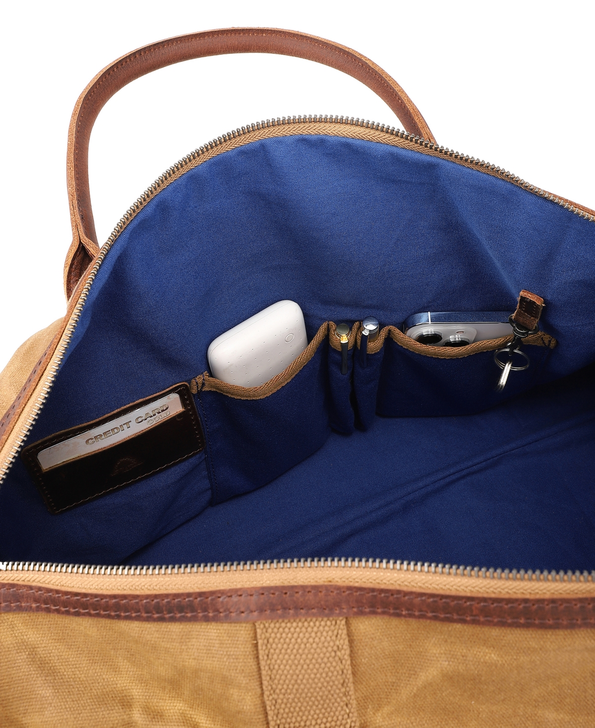 Tsd Brand Hillside Bee-wax Canvas Duffel Bag In Camel