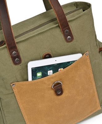 Valley and Sky Large Canvas Tote Bag