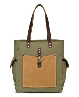 Valley and Sky Large Canvas Tote Bag