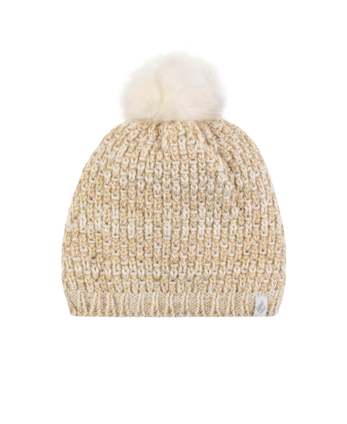 Heat Holders Corsica Basket Weave Pom-pom Hat In Beige