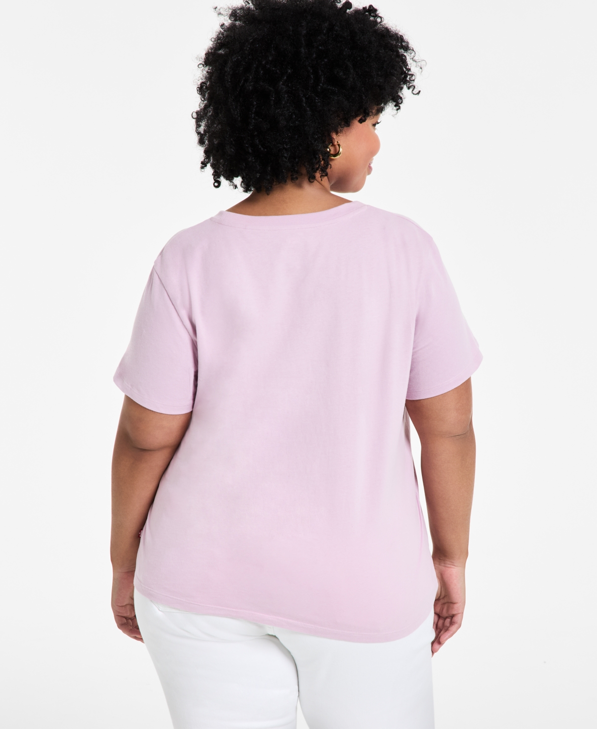 Shop Levi's Plus Size Cotton Perfect Logo Lily T-shirt In Lily High Logo Fragrant