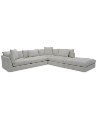 CLOSEOUT! Merten 3-Pc. Fabric Sectional Sofa, Exclusively at Macys