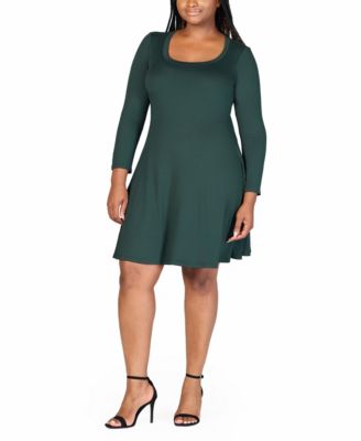 Plus Size Flared Dress