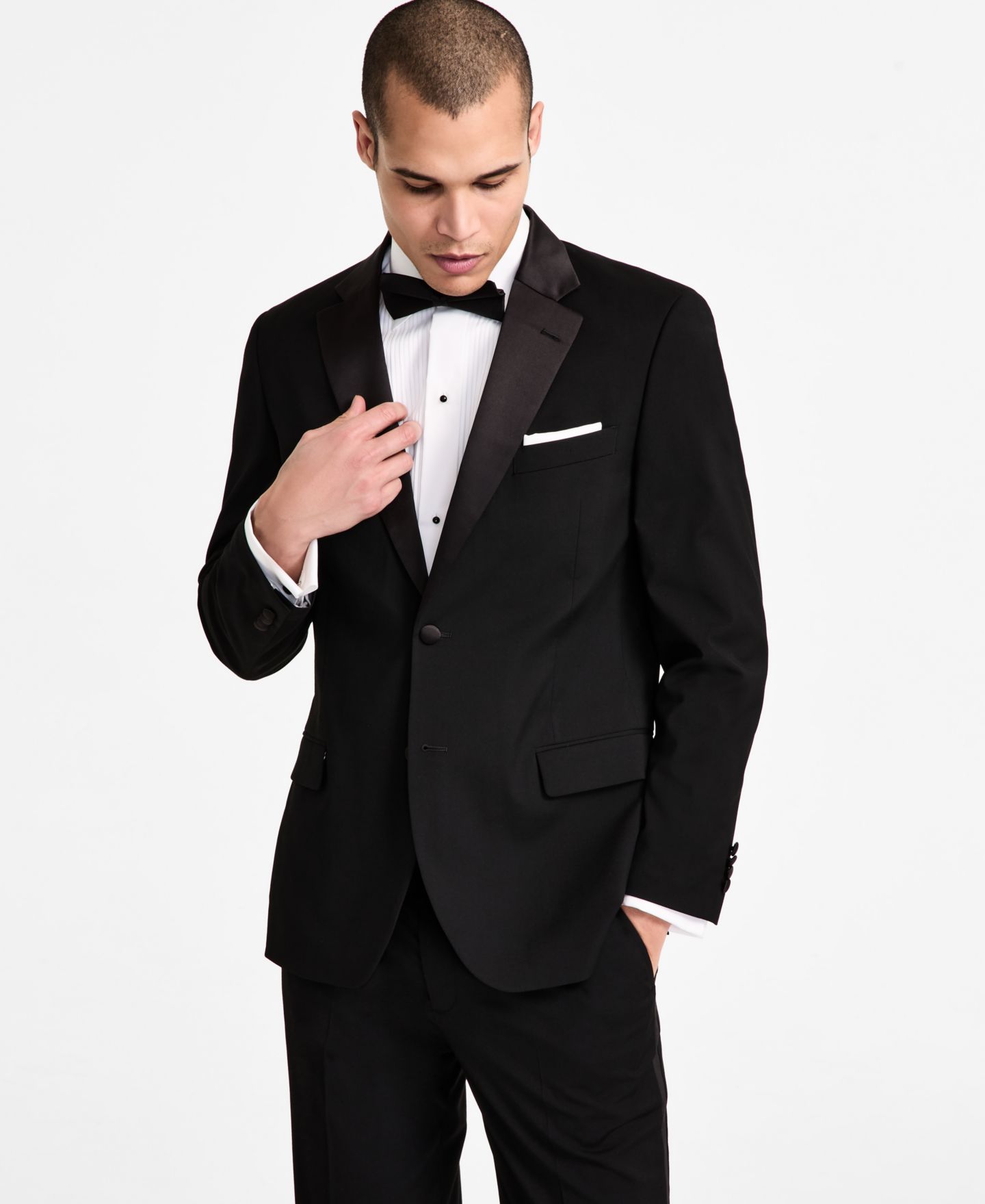 Мужские комплекты Nautica Modern-Fit Stretch Nested Tuxedo, цвет: Чёрный — фото 3