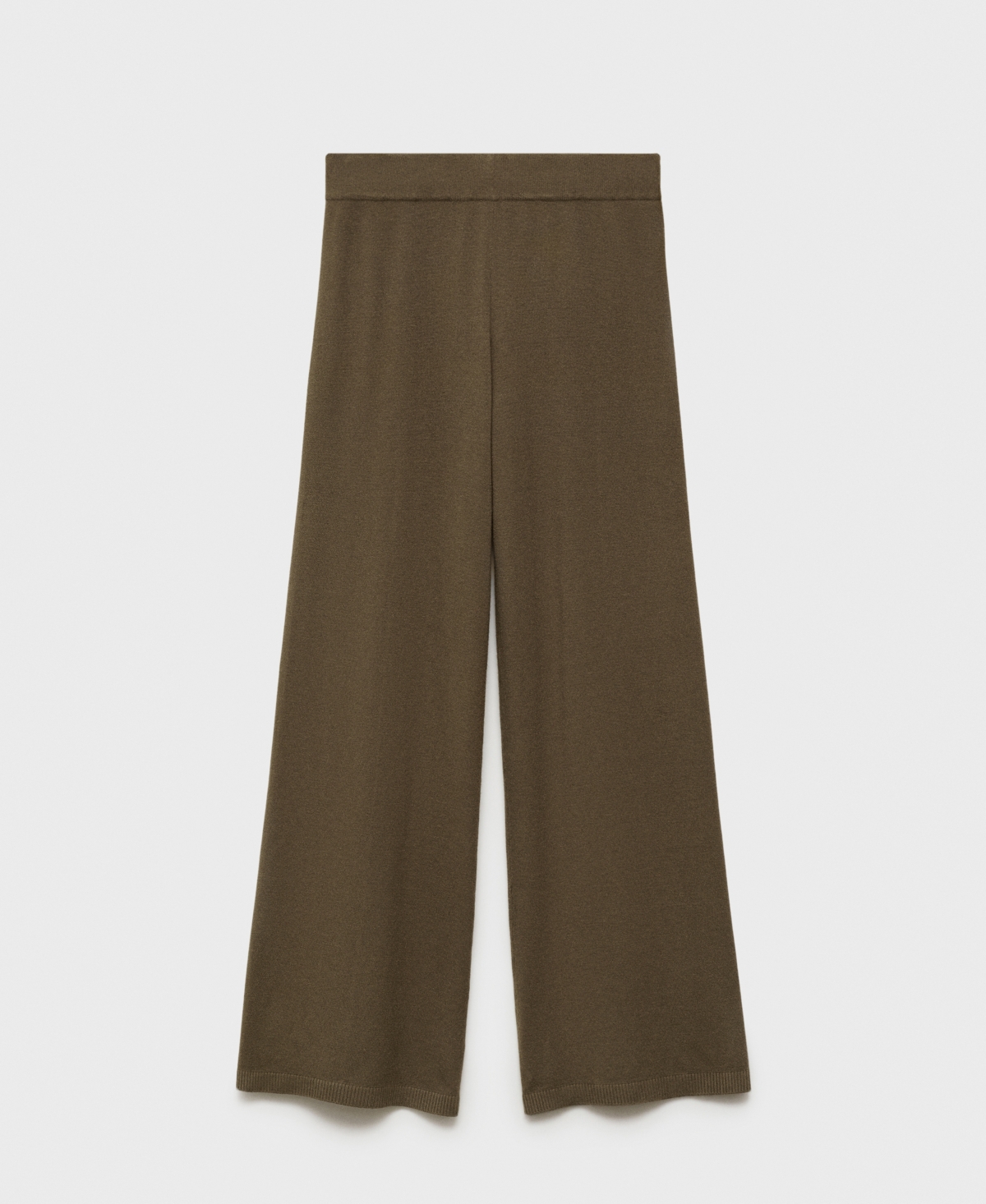 Shop Mango Women's Geometric Print Knitted Pants In Khaki