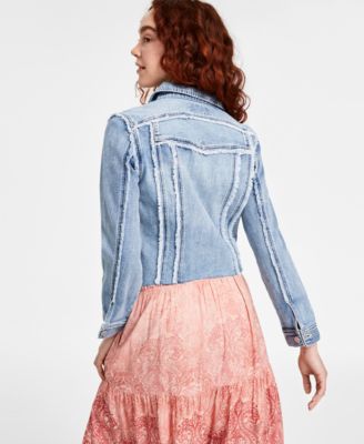 Women's Frayed Trucker Jacket