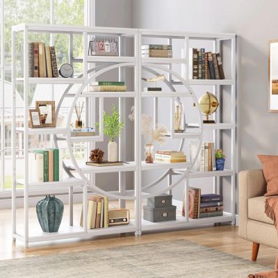 9-Tier Bookshelf, Freestanding Tall Bookshelves Display Shelf Storage Organizer with 9-Open Storage Shelf for Living Room, Bedroom