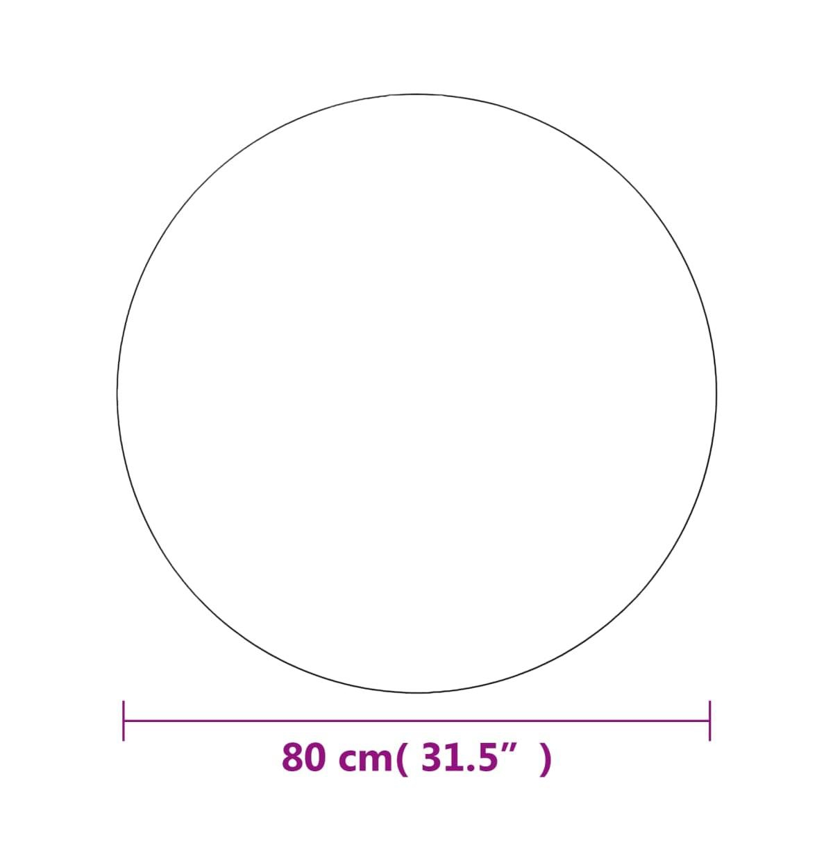 vidaXL Frameless Mirror Round 31.5