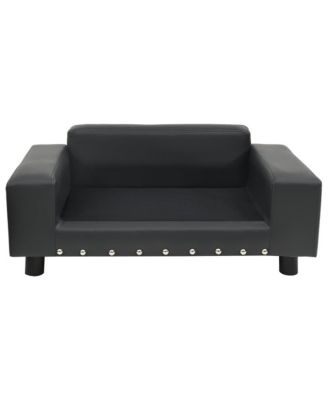 Dog Sofa 31.9"x16.9"x12.2" Faux leather (100% polyurethane) and plush (80% polyester, 20% cotton)