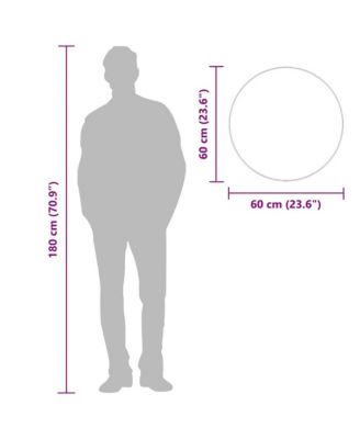 Wall Mirror Black   23.6" Round