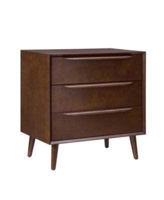 Zahira Mid-Century Modern 3 - Drawer Accent Chest with Solid Wood Handles and Legs