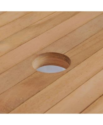 Patio Table 70.9"x35.4"x29.5" Solid Teak Wood
