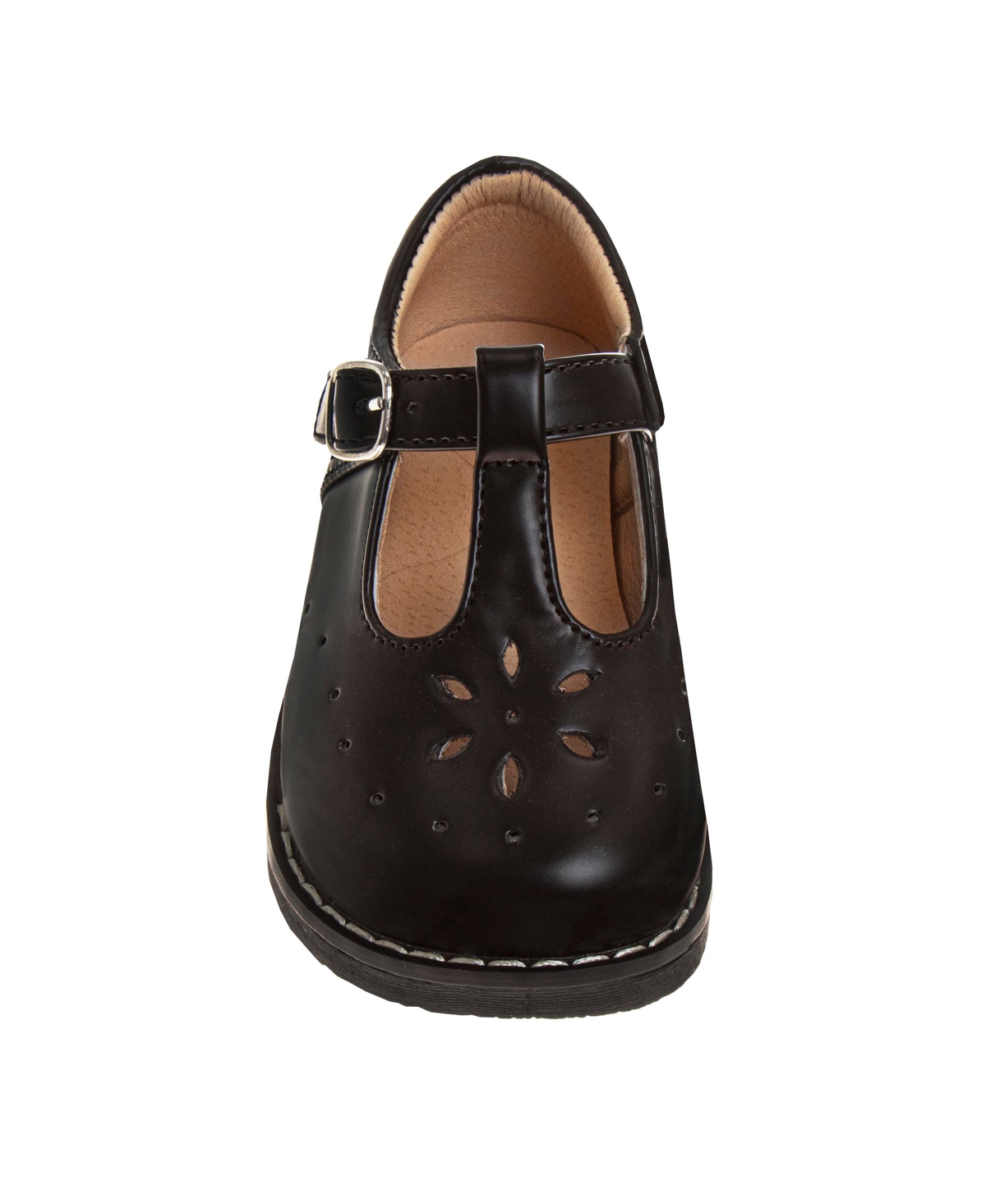 Josmo Infant Slip-resistant Flat T-strap Shoes In Black