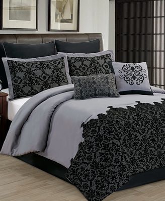 CLOSEOUT! Vivianne 8-Piece Comforter Set, Created for Macy&#39;s - Bed in a Bag - Bed & Bath - Macy&#39;s