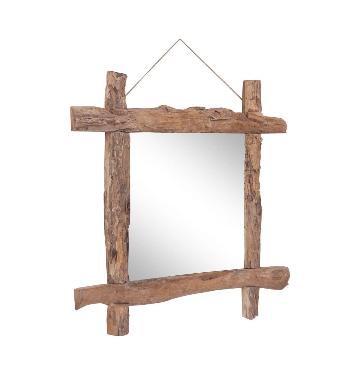 vidaXL Log Mirror Natural 27.6