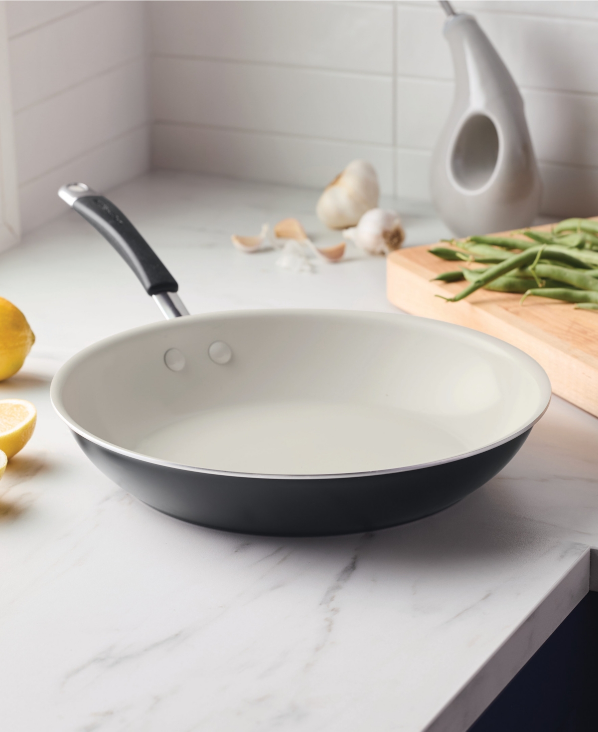 Rachael Ray Cucina Ceramic Peppercorn 12.5in Nonstick Frying P In Peppercorn