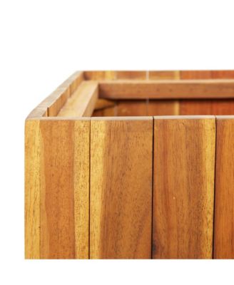 Raised Bed Brown Solid Acacia Wood Medium Planters