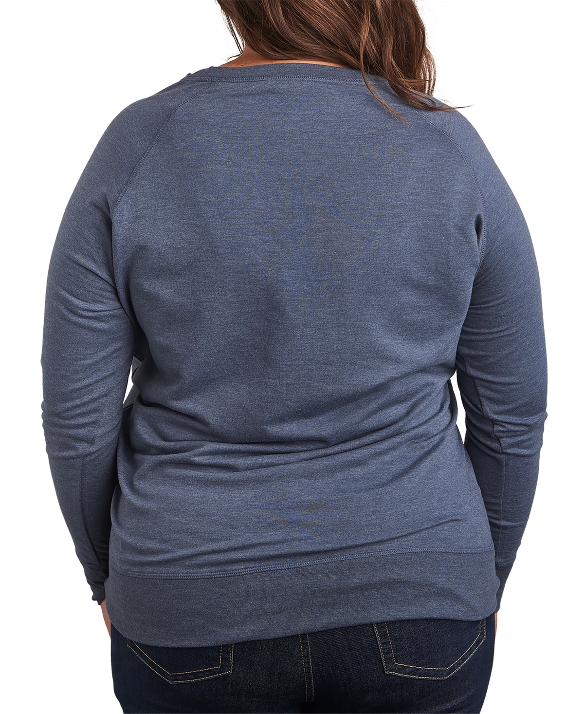 Hybrid Apparel Plus Size Peanuts Valentines Day Broken Heart Graphic Crew Neck Top In Blue