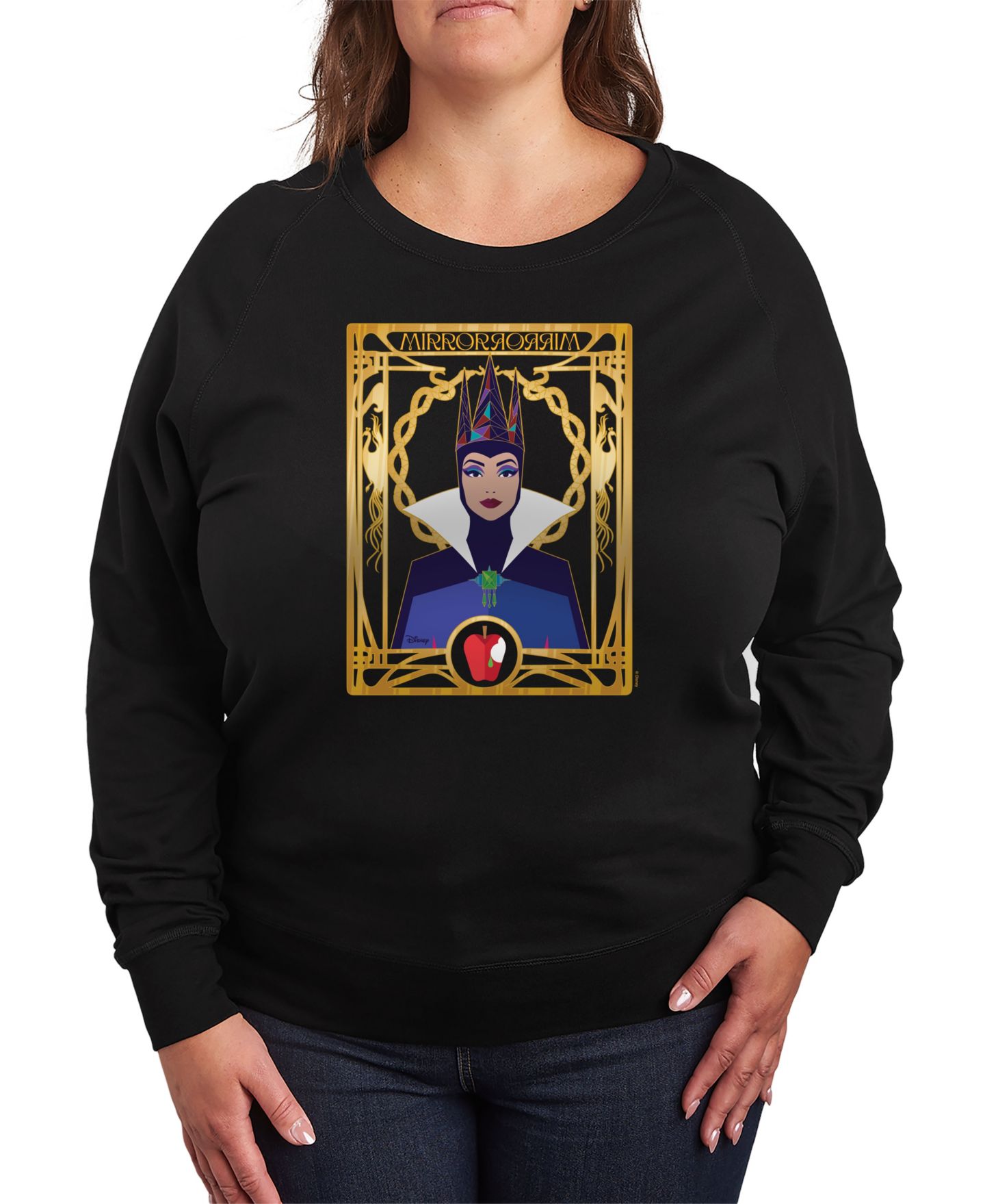 Женский топ Hybrid Apparel Plus Size Disney Snow White Evil Queen Graphic Crew Neck, цвет: Чёрный — фото 1