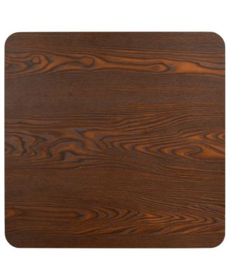 Bistro Table Dark Brown MDF 23.6 x 23.6 in Sleek Bistro Table