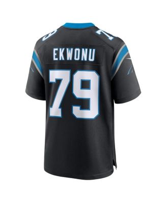 Men's Ikem Ekwonu Black Carolina Panthers Game Jersey