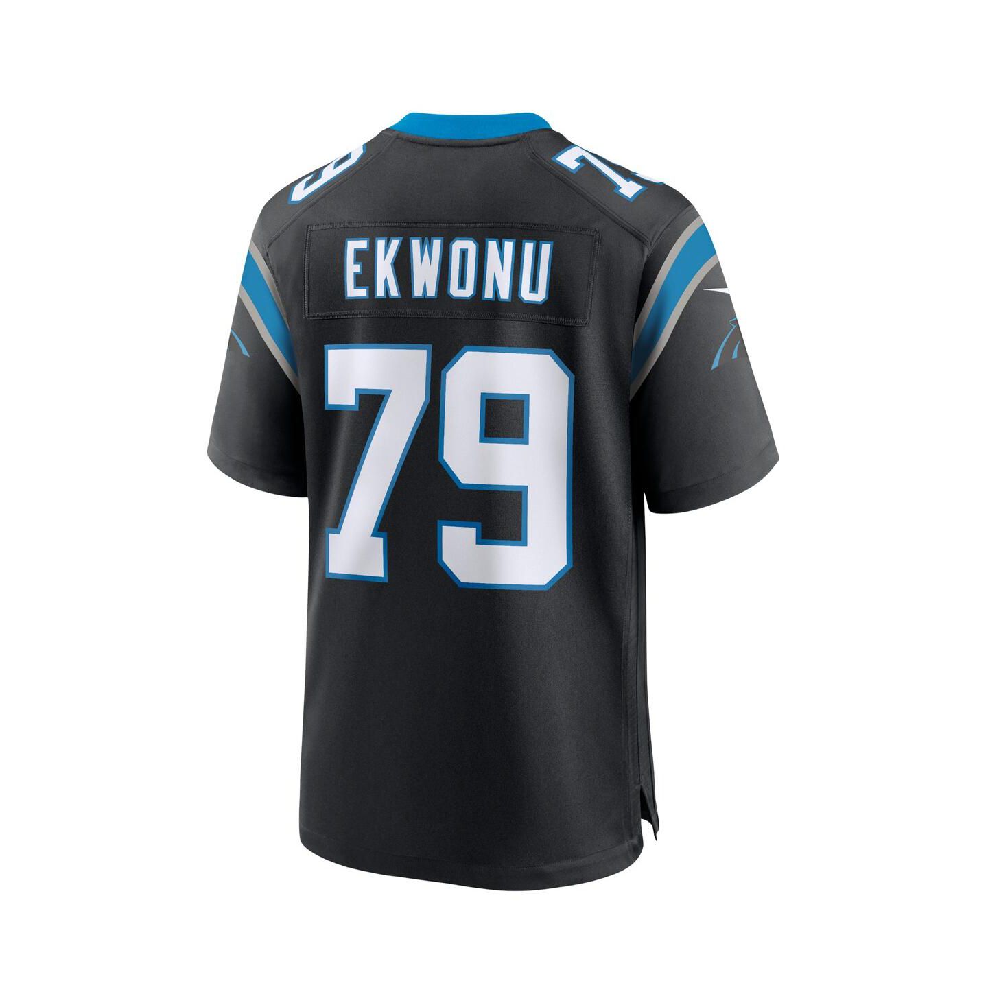 Мужской топ Nike Ikem Ekwonu Black Carolina Panthers Game Jersey — фото 2