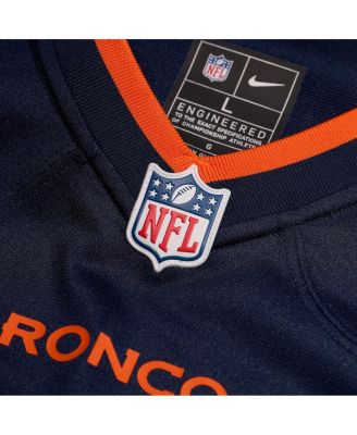 Men's Jaleel McLaughlin Navy Denver Broncos Alternate Game Jersey
