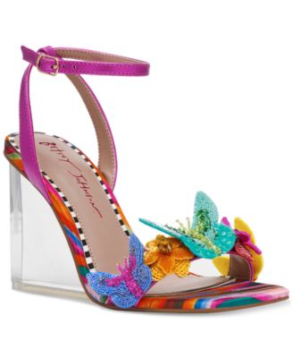 Women's Apolo Butterfly Lucite Wedge Sandals