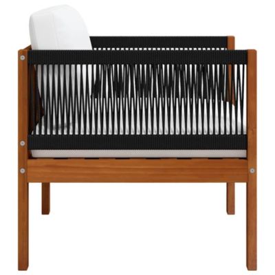 Dining Chair Set of 6 Grey PE rattan, powder-coated steel