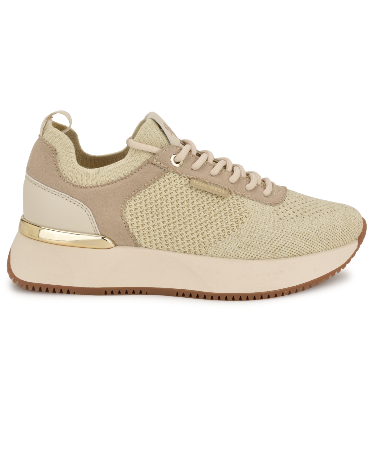 Nine West Women's Freska Casual Round Toe Sneakers In Light Natural