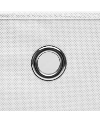 Storage Boxes with Covers 4 pcs 11"x11"x11" White