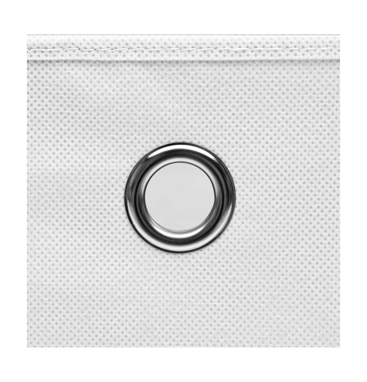 vidaXL Storage Boxes with Covers 4 pcs 11"x11"x11" White