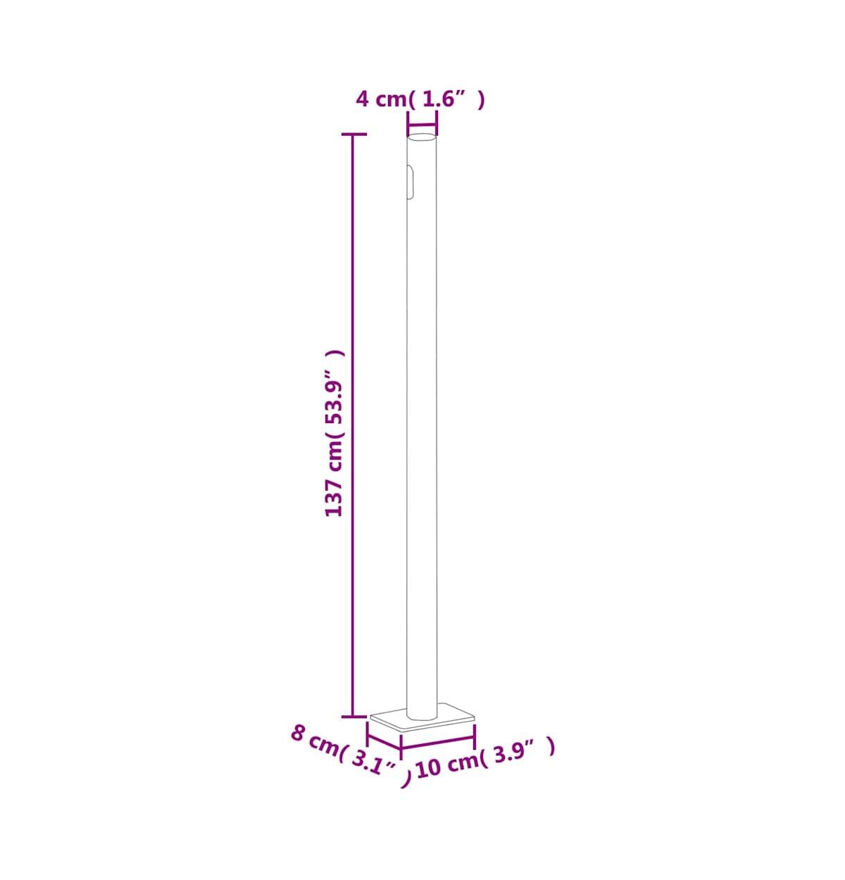 vidaXL Patio Retractable Side Awning 55.1