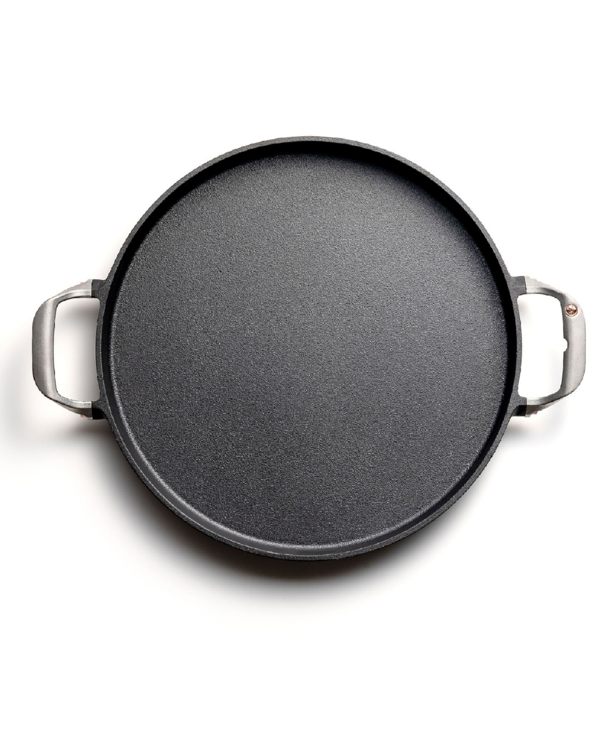 Outset Cast Iron 14" Grill Paella And Deep Dish Pizza Pan In Black