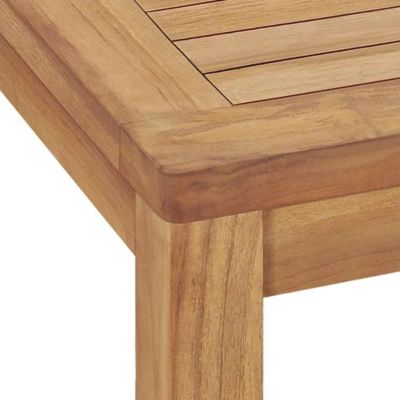 Dining Table Warm brown Solid teak wood 55.1x31.5x30.3 in Tough