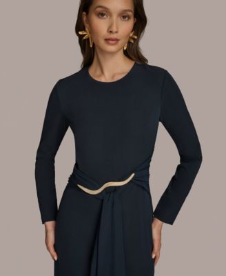 Donna Karan New York Women's Jewel-Neck Embellished Gown - Macy's