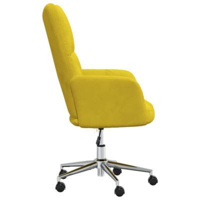 Relaxing Chair Mustard Yellow Velvet (100% polyester), Steel Medium