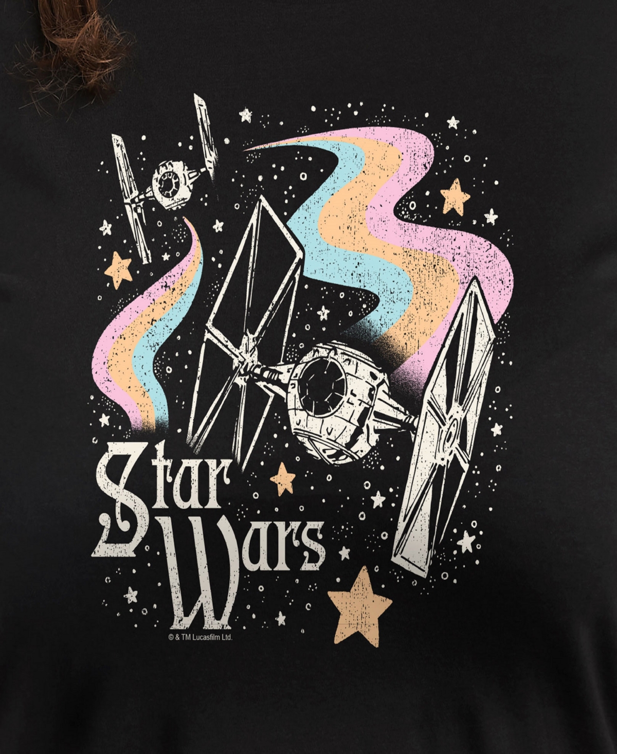 Hybrid Apparel Plus Size Trendy Star Wars Classics Graphic Crewneck T-shirt In Black