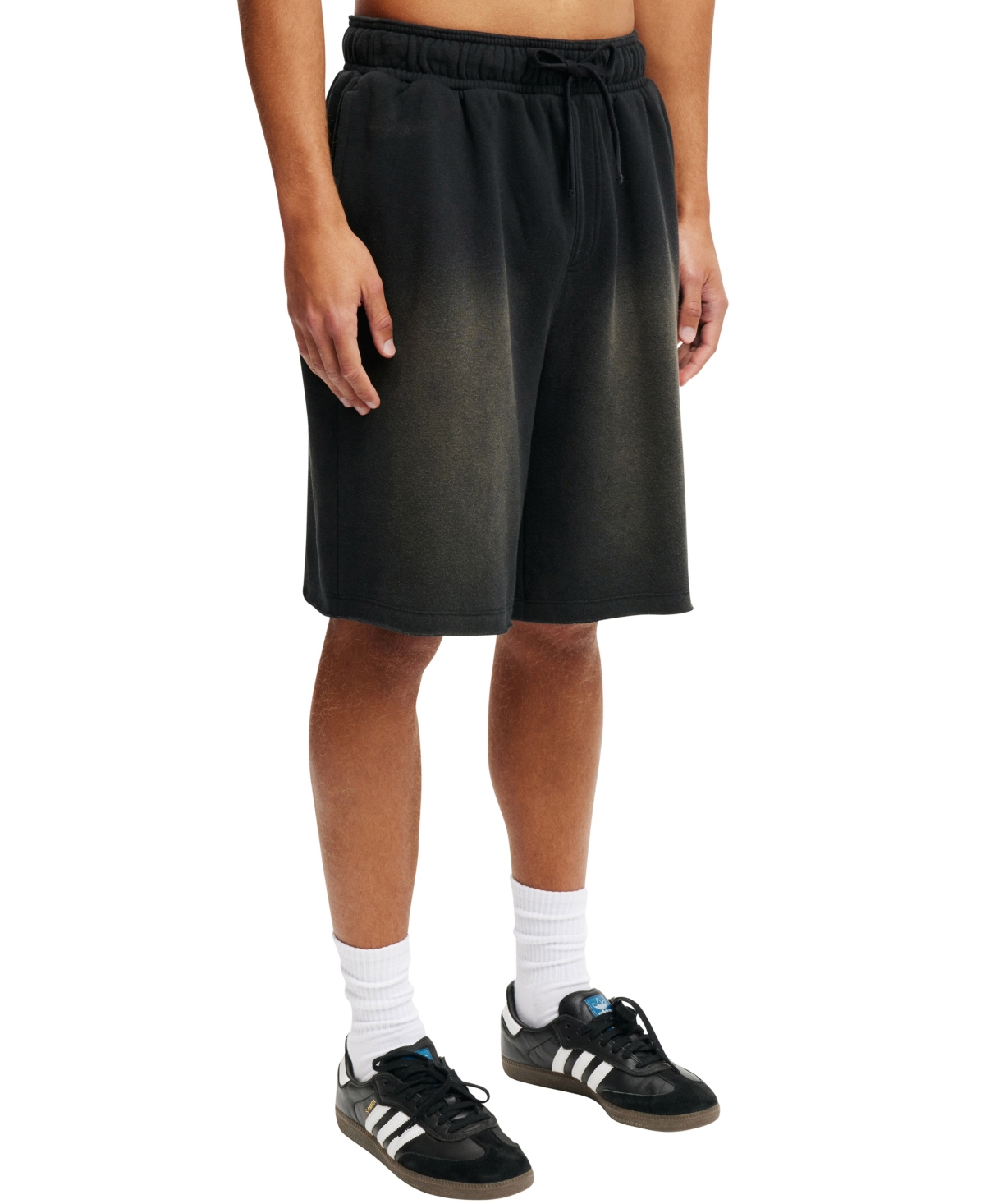 Shop Cotton On Men's Super Baggy Fleece Shorts In Black